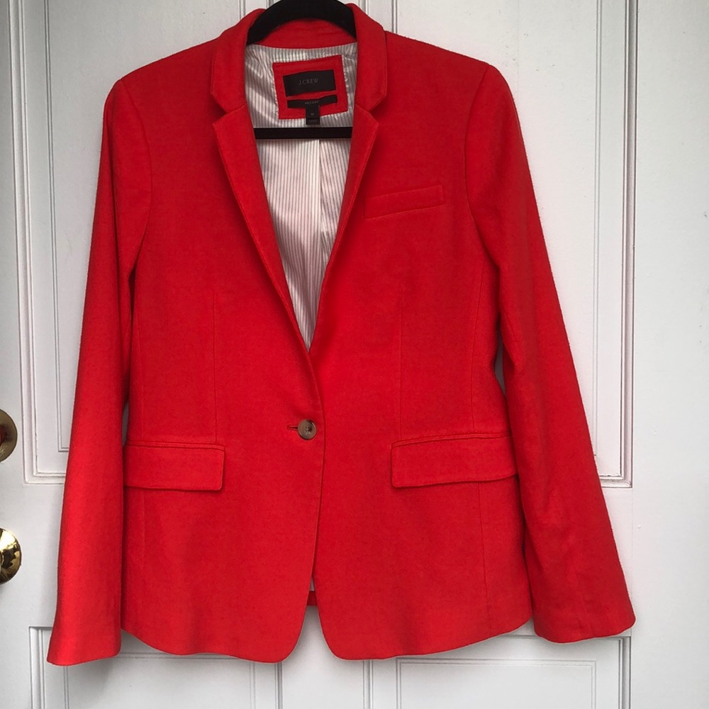 Beautiful Bright Red J. Crew Regent Blazer